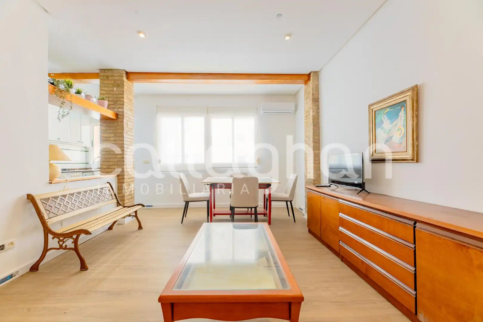Wohnzimmer von Wohnung zur Miete in Valencia mit Klimaanlage, Abstellraum und Möbliert
