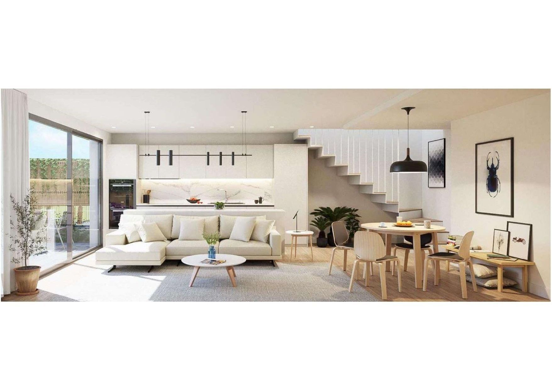 Living room of Single-family semi-detached for sale in Vilanova i la Geltrú  with Air Conditioner, Private garden and Terrace