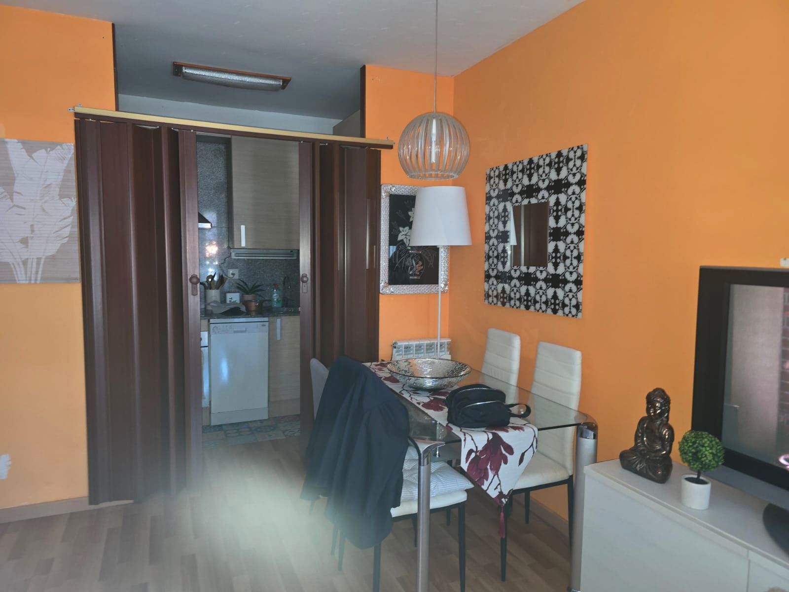 Dining room of Flat for sale in Bellpuig  with Terrace, Furnished and Community pool