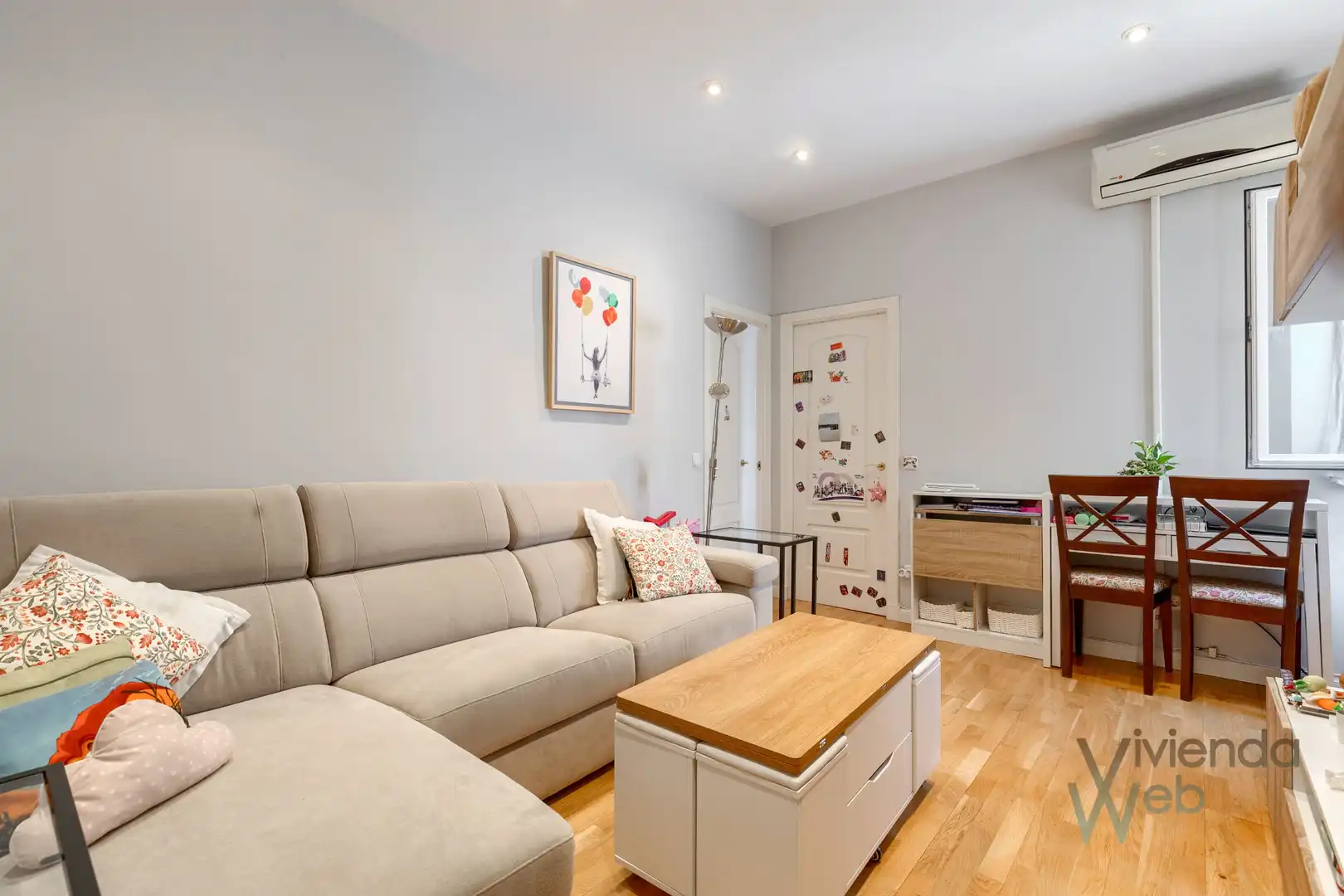 Wohnzimmer von Wohnung zum Verkauf in Madrid mit Klimaanlage, Heizung und Parkett