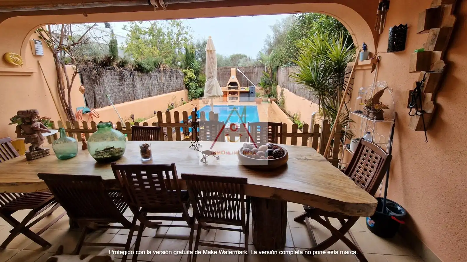Terrace of Detached homes for rent in Eivissa  with Air Conditioner, Terrace and Swimming Pool