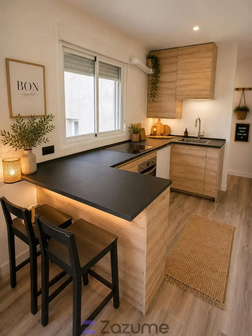 Kitchen of Attic for rent in Madrid  with Heating, Parquet flooring and Terrace
