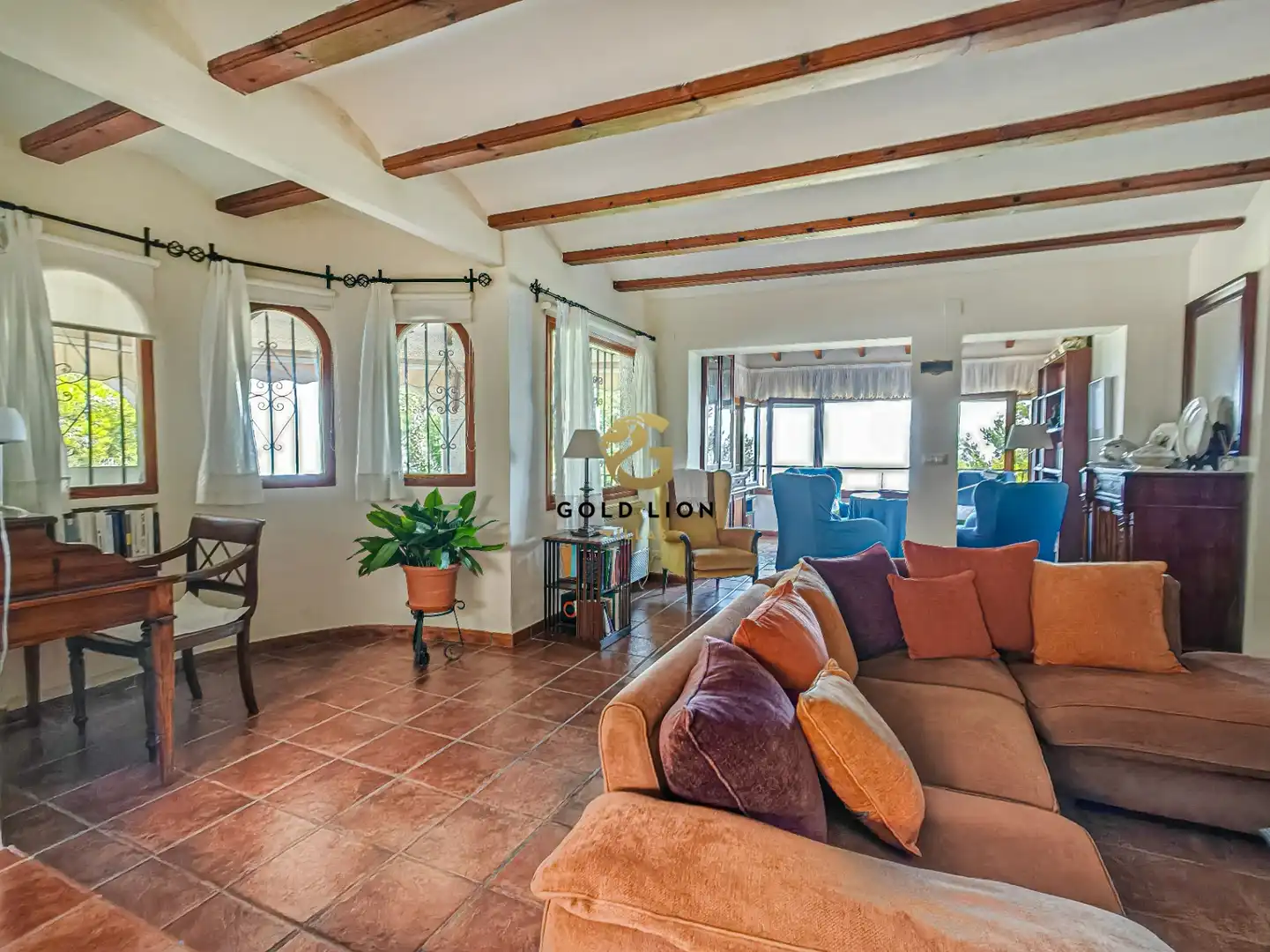 Living room of Houses for sale in Dénia  with Air Conditioner, Heating and Private garden