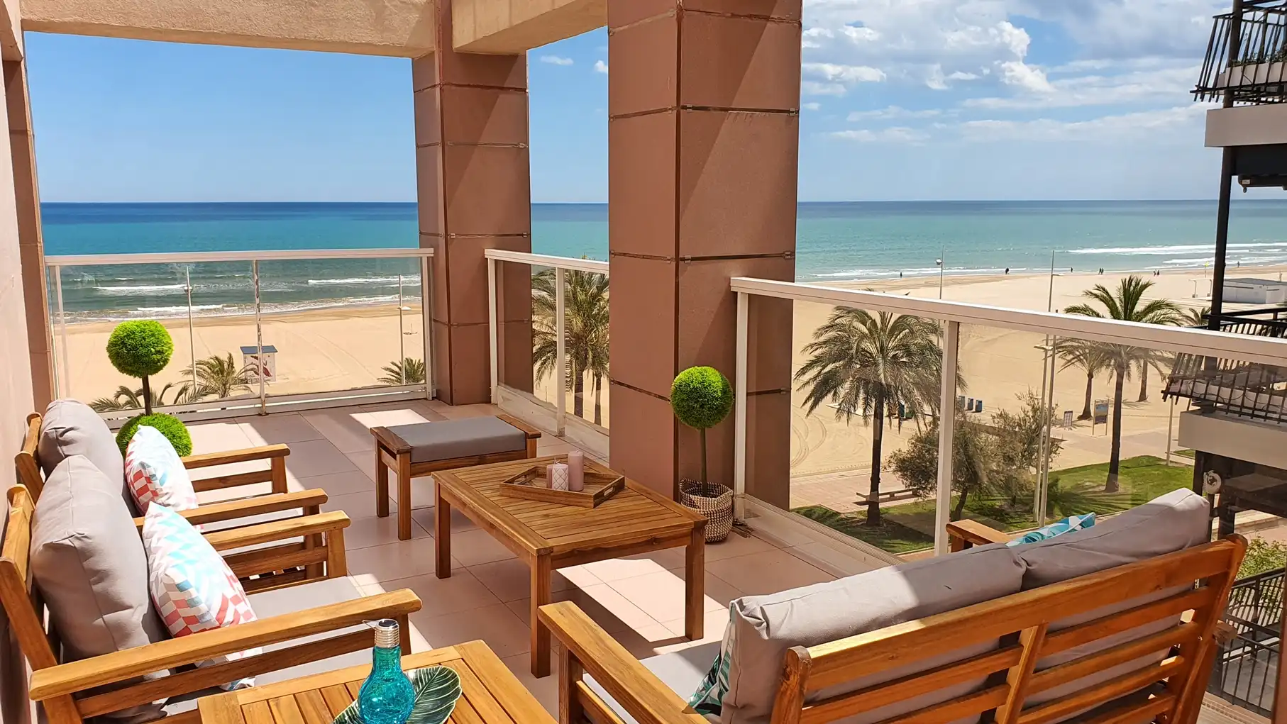 Terrasse von Wohnungen zur Miete in Gandia mit Terrasse, Möbliert und Ofen