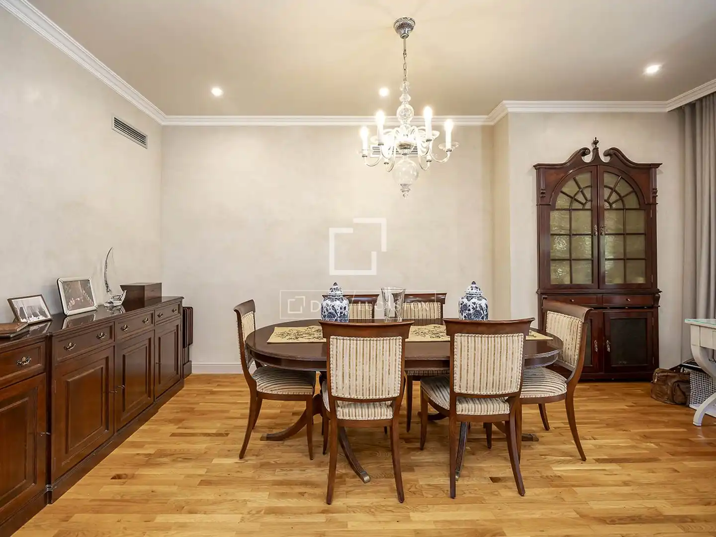 Esszimmer von Wohnung zur Miete in Barcelona mit Heizung, Privatgarten und Parkett