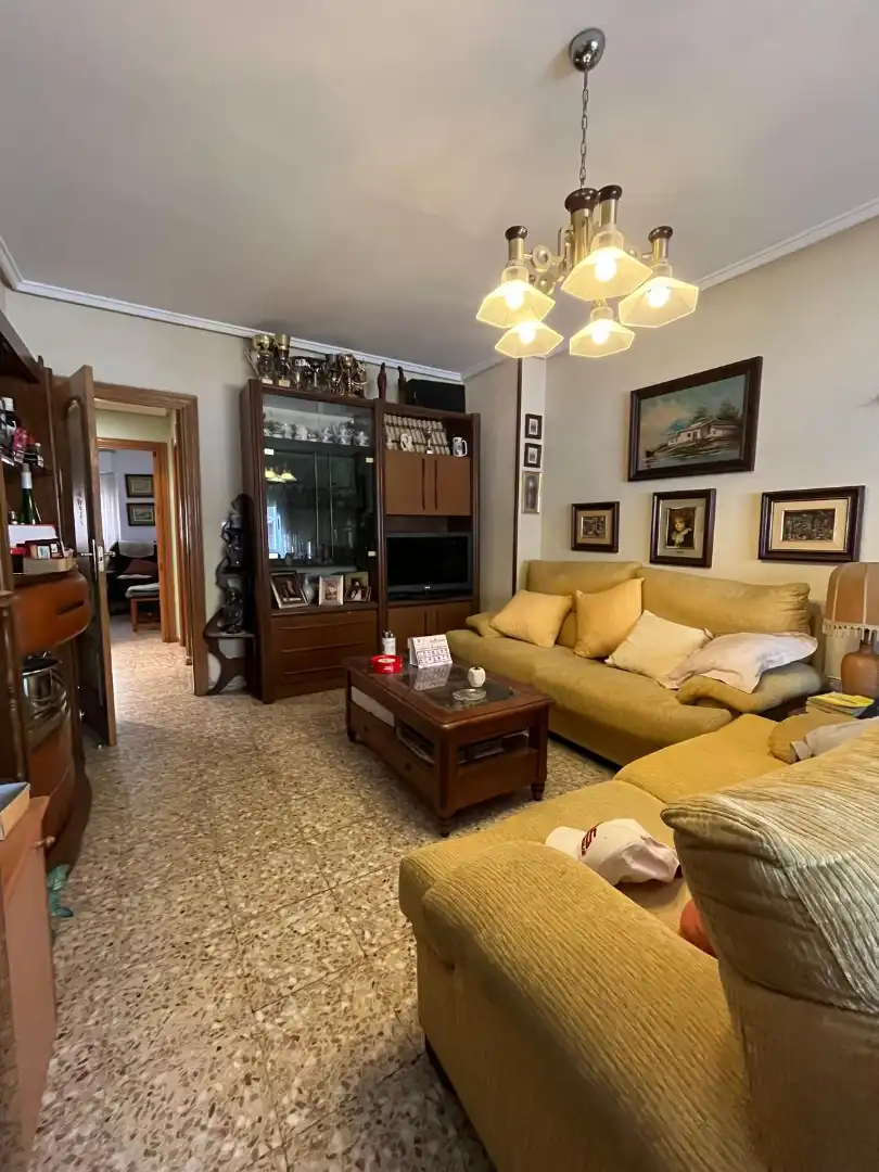 Living room of Flat for sale in Elda  with Air Conditioner and Furnished