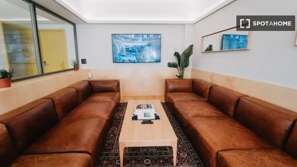 Living room of Flat for rent in Madrid  with Air Conditioner, Heating and Furnished
