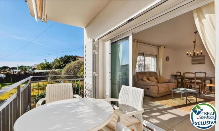 Terrace of Flat for sale in Roses  with Heating, Private garden and Terrace