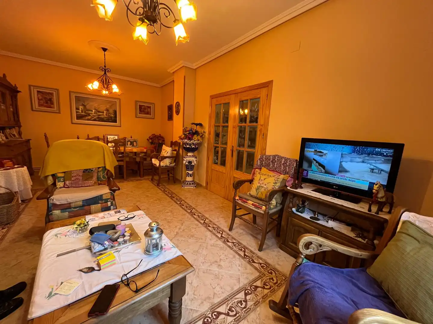 Sala de estar de Casa o chalet en venta en Arenas de San Juan  con Aire acondicionado, Calefacción y Terraza