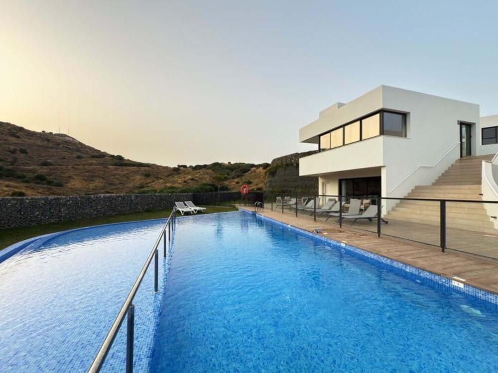 Swimming pool of Single-family semi-detached for sale in Mijas  with Air Conditioner, Terrace and Swimming Pool