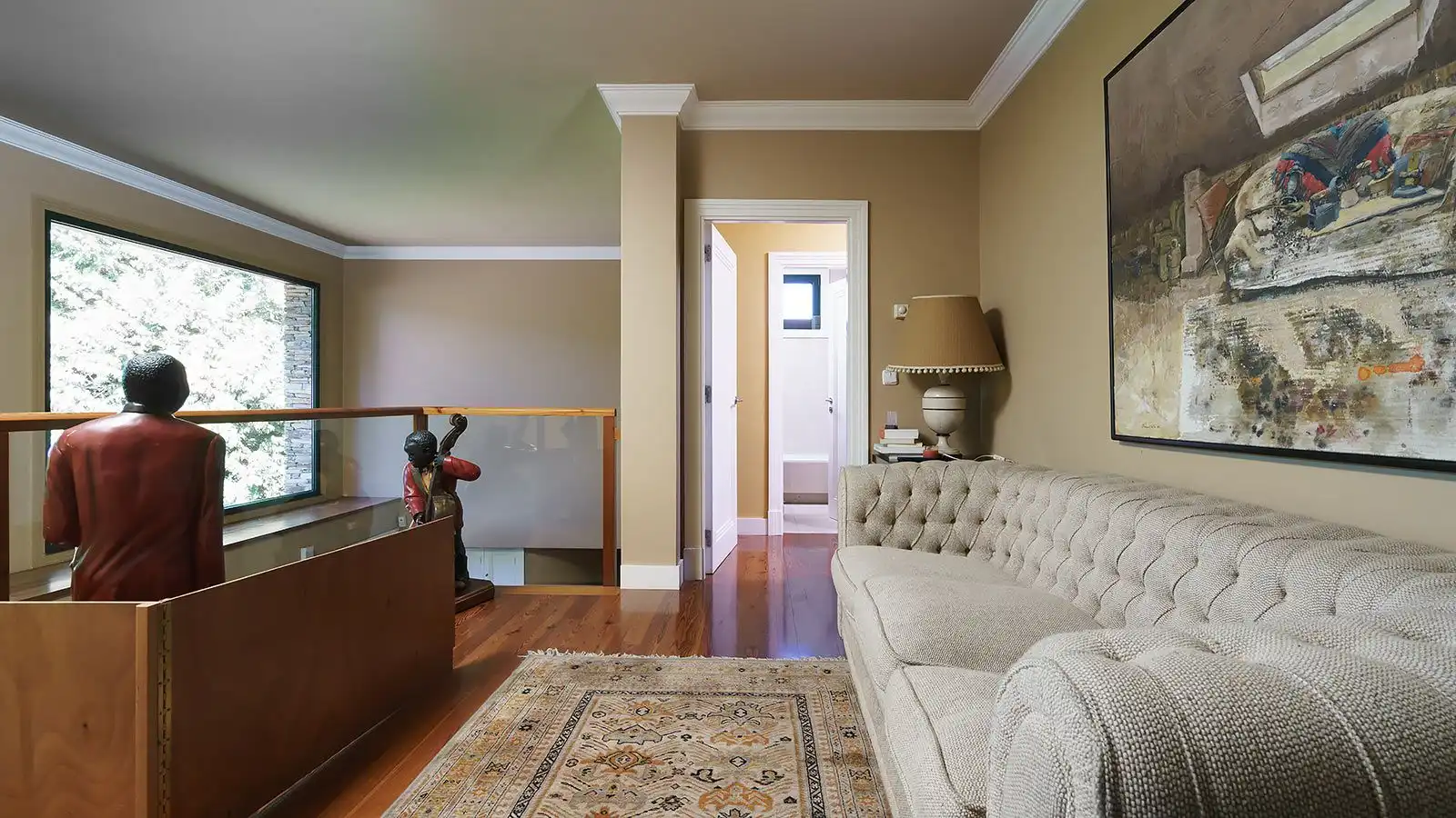 Sala de estar de Casa o chalet en venta en Oleiros con Calefacción, Jardín privado y Parquet
