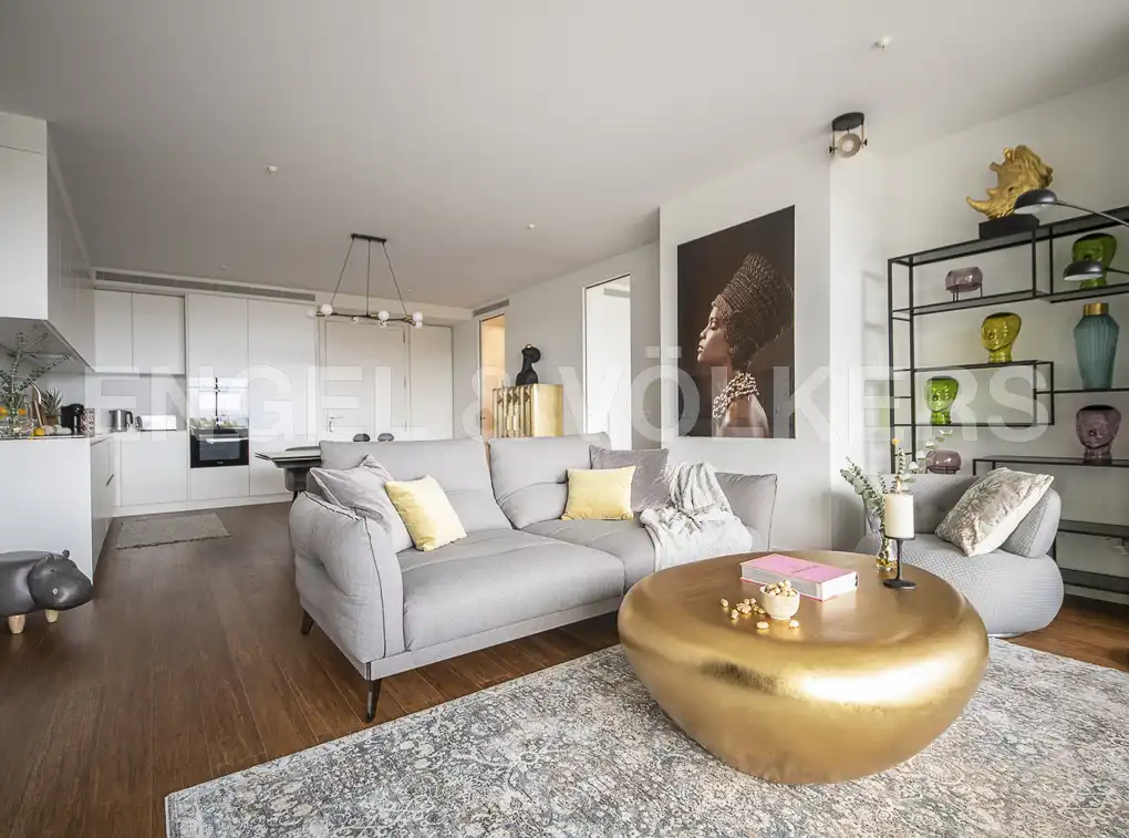 Sala de estar de Piso de alquiler en Barcelona con Aire acondicionado, Calefacción y Piscina