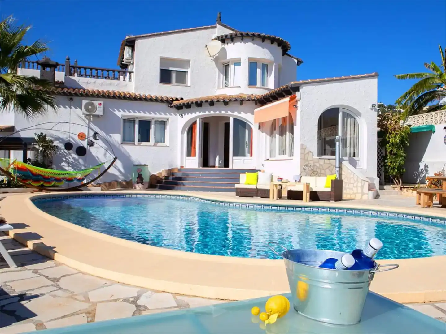 Piscina de Casa o xalet en venda en Moraira amb Aire condicionat, Piscina i Balcó
