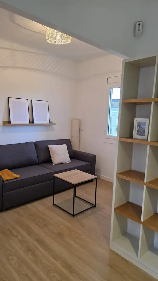 Wohnzimmer von Wohnung zur Miete in Barcelona mit Klimaanlage, Möbliert und Waschmaschine