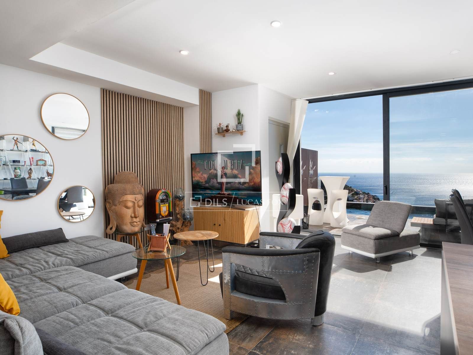 Living room of House or chalet for sale in Roses  with Air Conditioner, Heating and Private garden