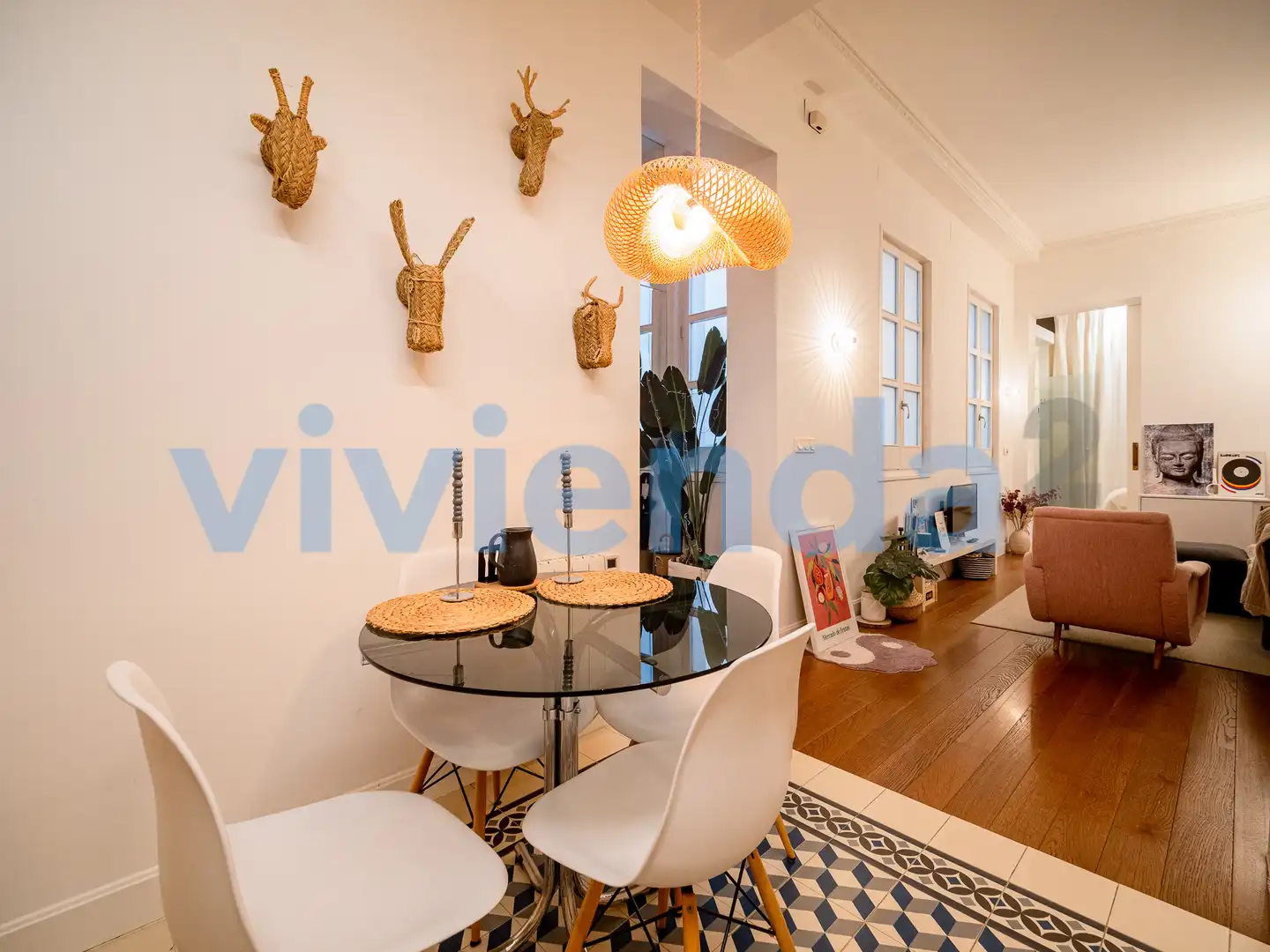 Dining room of Flat for rent in Madrid  with Air Conditioner, Heating and Balcony