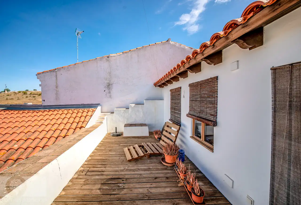 Terrasse von Einfamilien-Reihenhaus zum Verkauf in San Silvestre de Guzmán