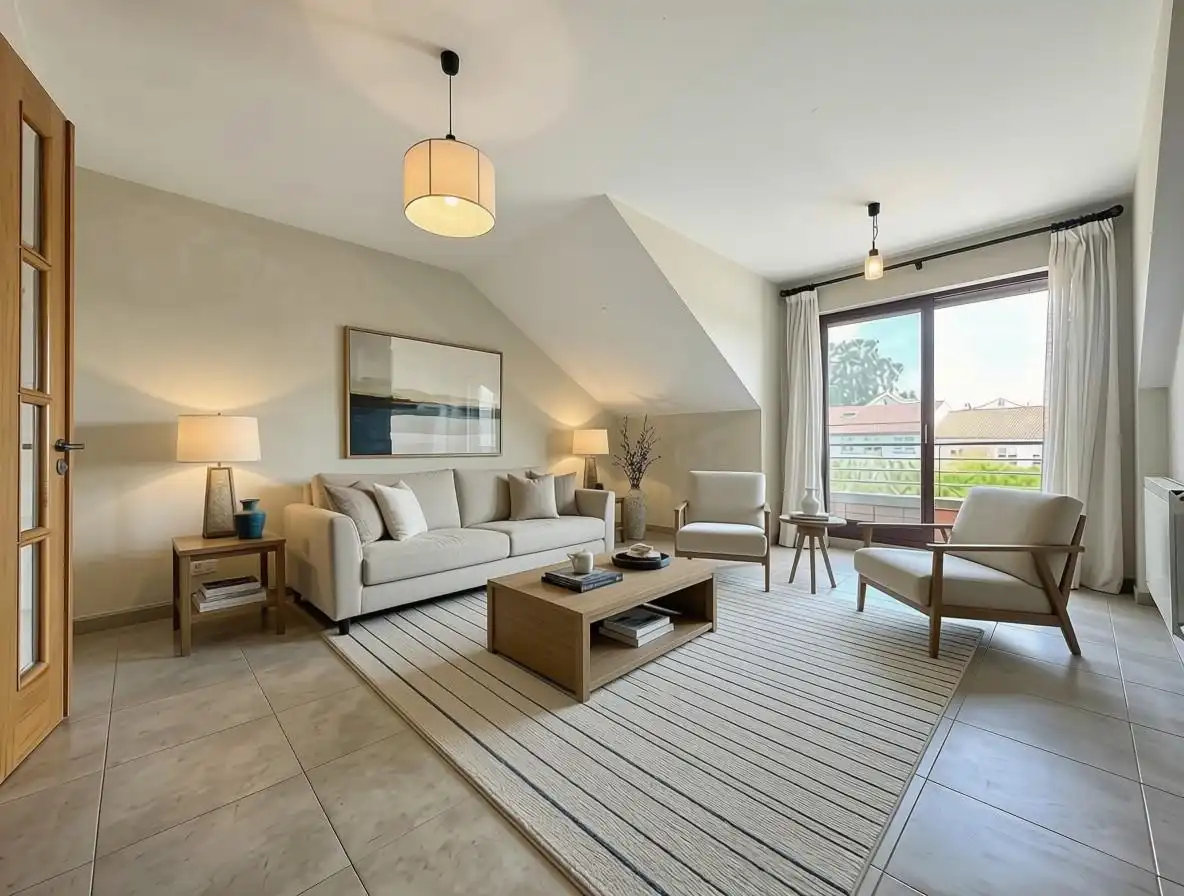 Living room of Attic for sale in Poio  with Heating and Balcony