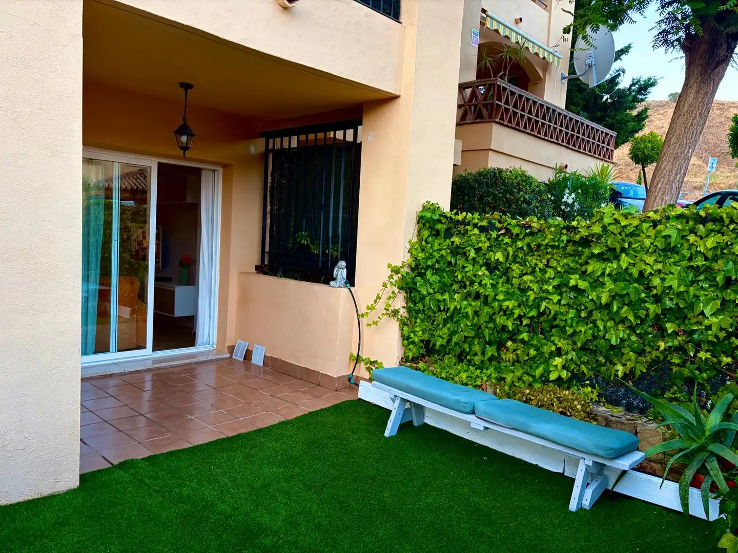 Jardín de Apartamento de alquiler en Mijas con Aire acondicionado, Calefacción y Jardín privado