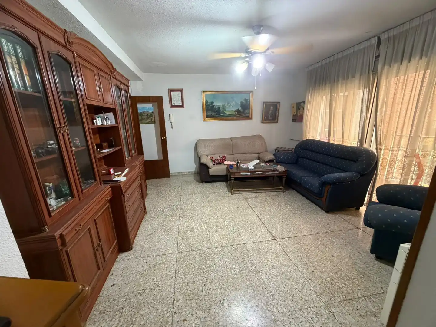 Sala de estar de Piso en venta en Puertollano con Amueblado y Balcón