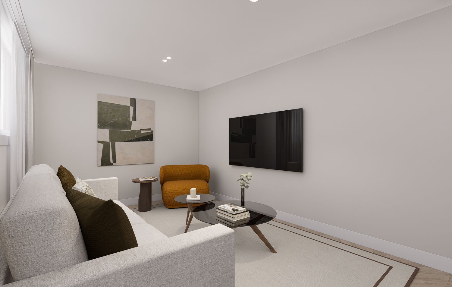 Sala de estar de Casa o chalet en venta en  Madrid Capital con Aire acondicionado y Trastero