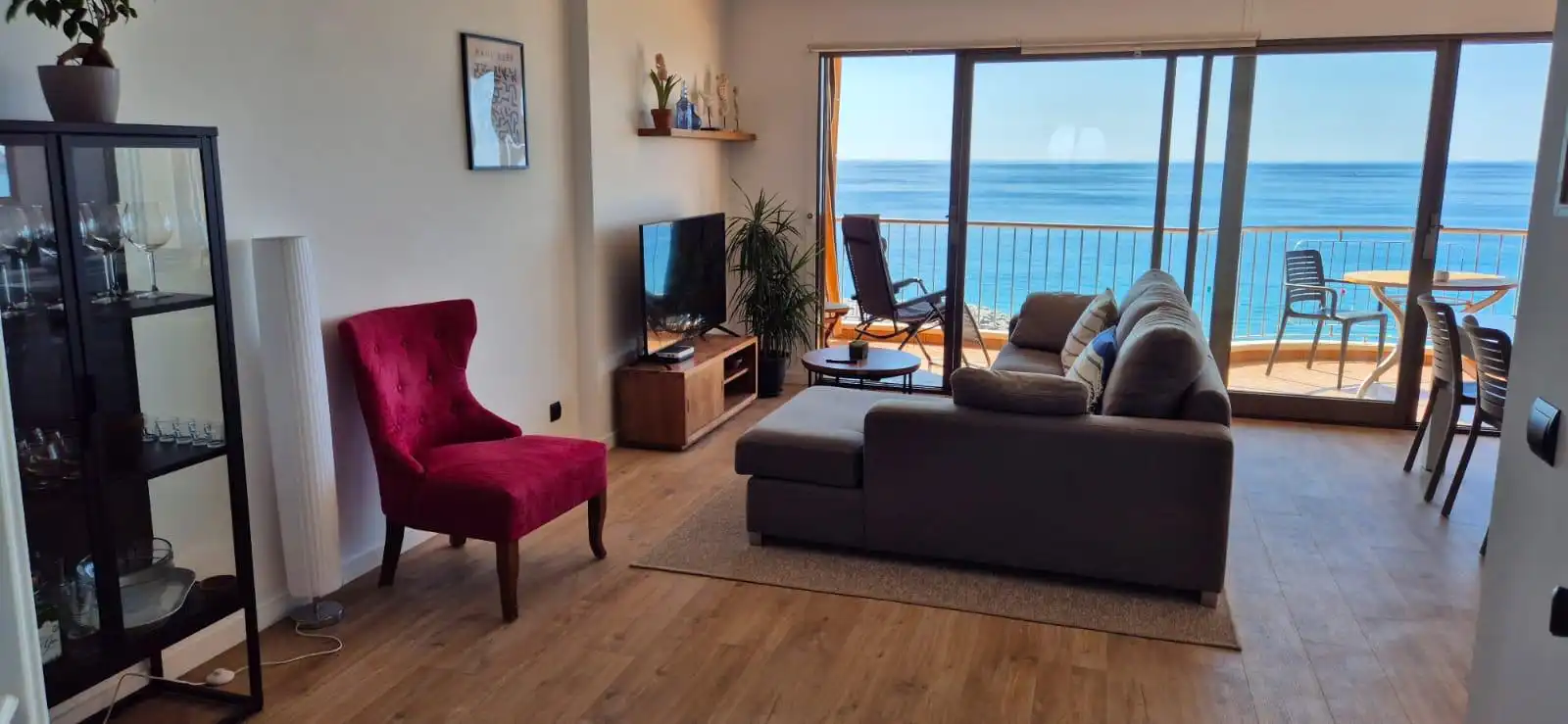 Sala d'estar de Apartament de lloguer en Calonge i Sant Antoni amb Moblat