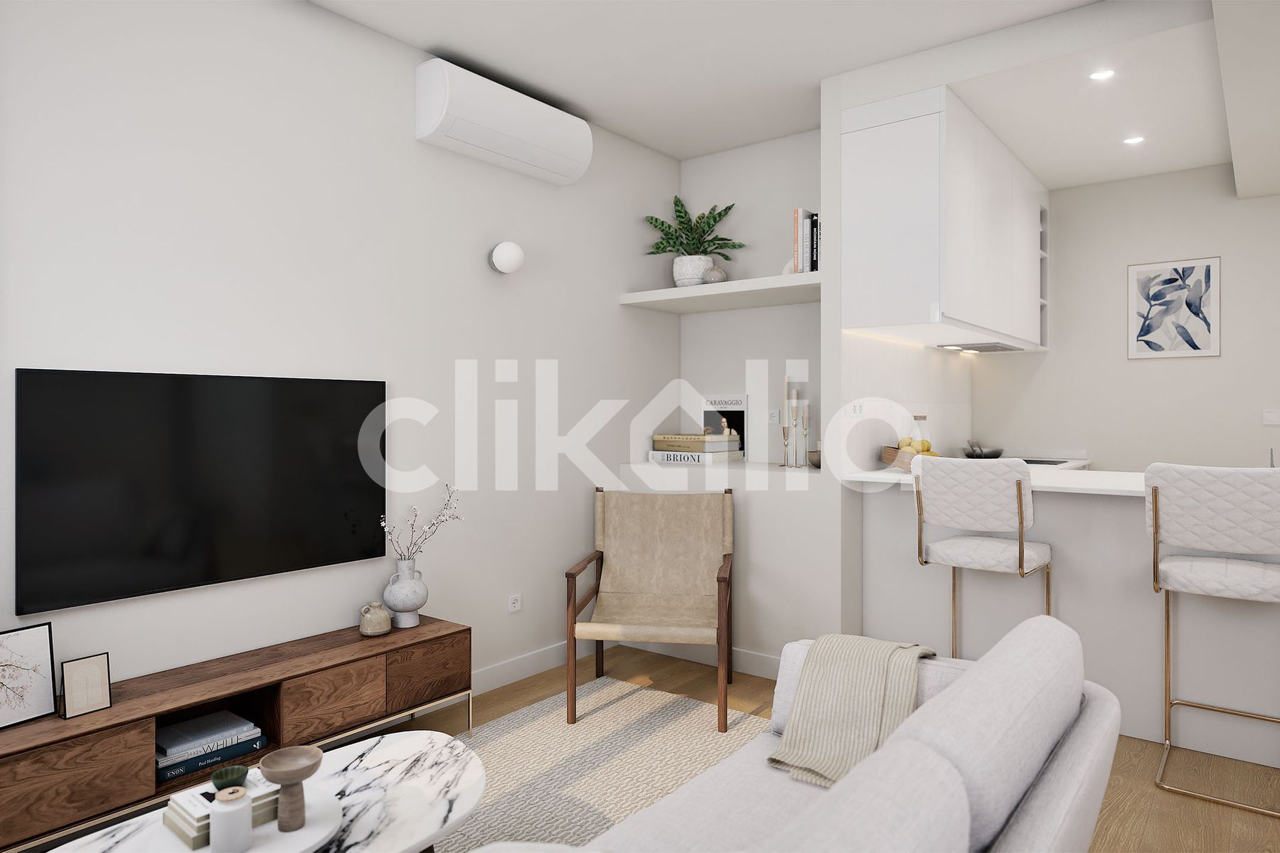 Living room of Flat for sale in  Madrid Capital  with Air Conditioner, Heating and Storage room
