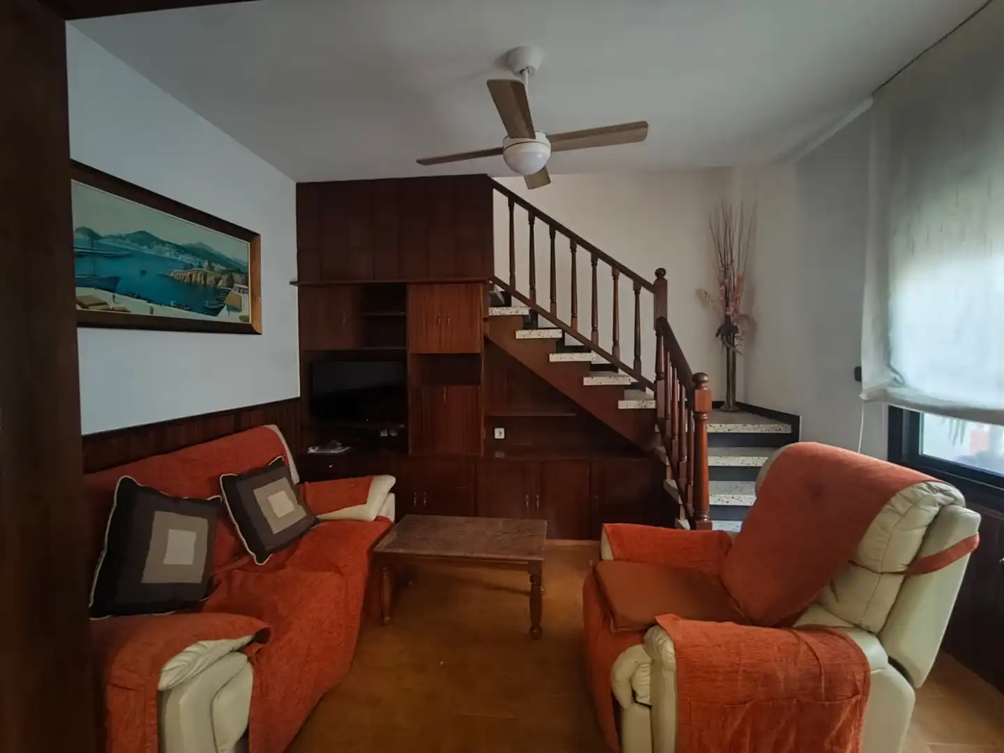 Sala d'estar de Casa o xalet en venda en Sant Feliu de Guíxols amb Calefacció, Terrassa i Moblat