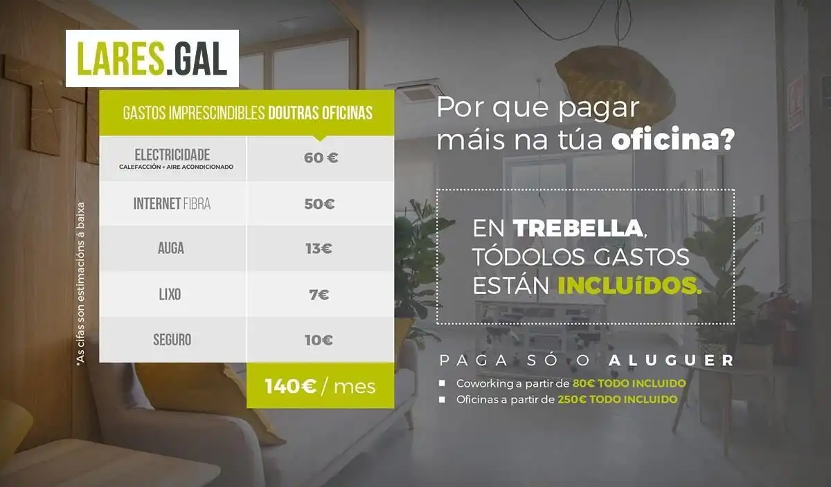 Bedroom of Office for rent in Cangas   with Air Conditioner and Heating