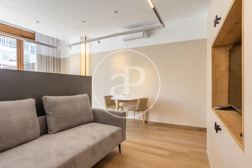 Wohnzimmer von Wohnung zur Miete in Valencia mit Klimaanlage, Heizung und Terrasse