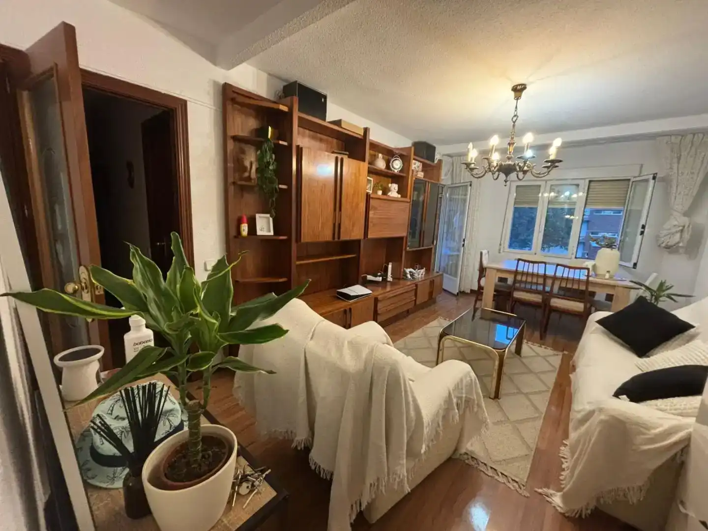 Living room of Flat for share in Madrid  with Furnished and Balcony