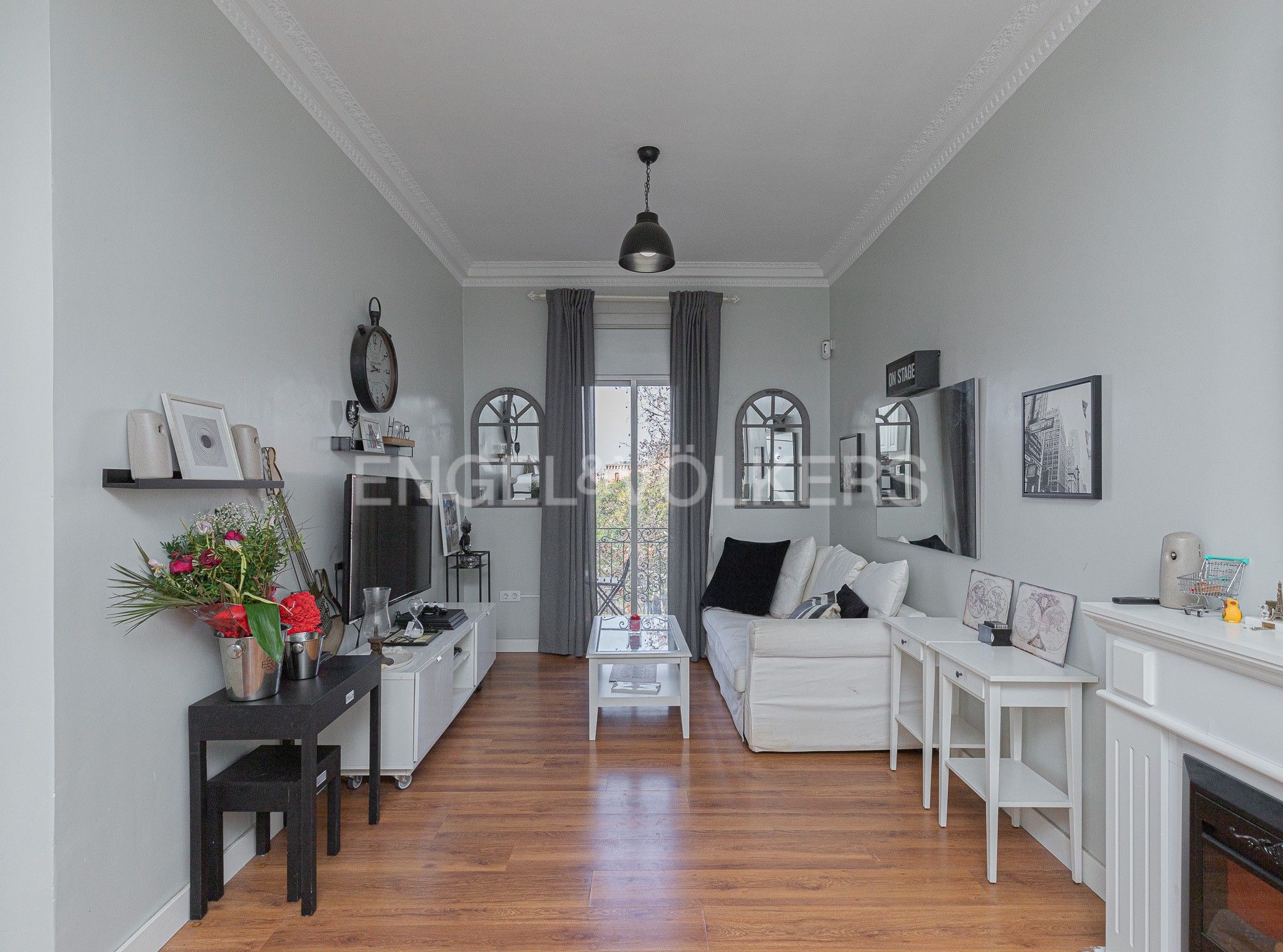 Sala d'estar de Apartament en venda en  Barcelona Capital amb Aire condicionat, Calefacció i Balcó