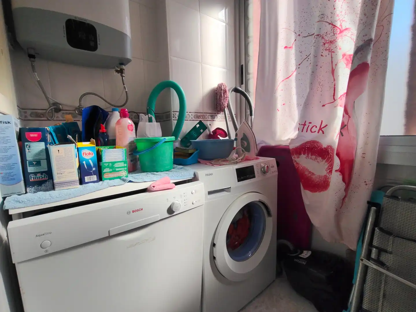 Cocina de Apartamento en venta en Gandia con Aire acondicionado, Terraza y Amueblado