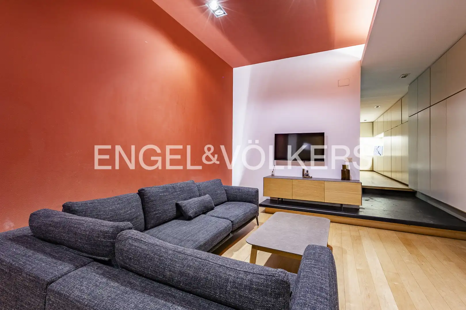 Sala d'estar de Planta baixa de lloguer en Barcelona amb Aire condicionat, Calefacció i Parquet