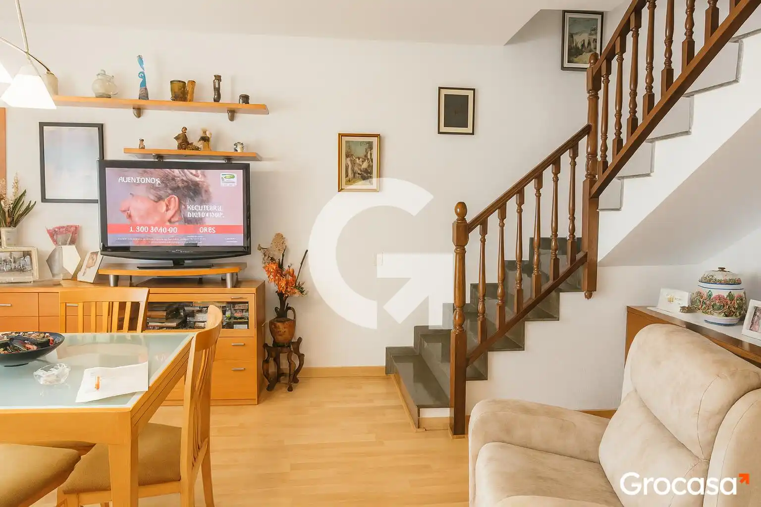 Wohnzimmer von Maisonette zum Verkauf in Vilanova i la Geltrú mit Klimaanlage, Heizung und Terrasse