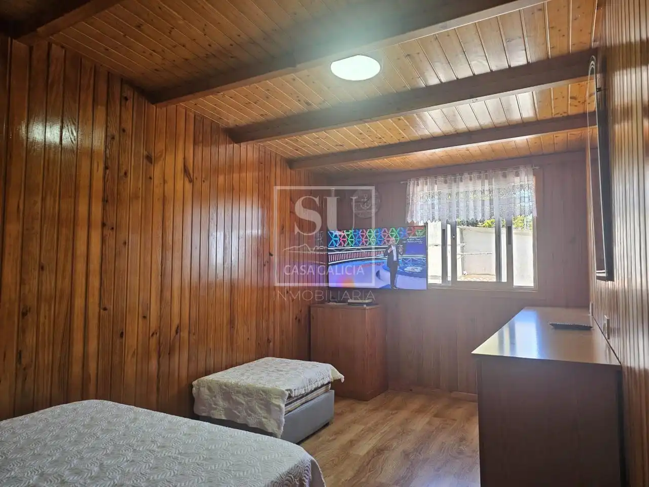 Schlafzimmer von Haus oder Chalet zur Miete in Baiona mit Privatgarten, Terrasse und Möbliert