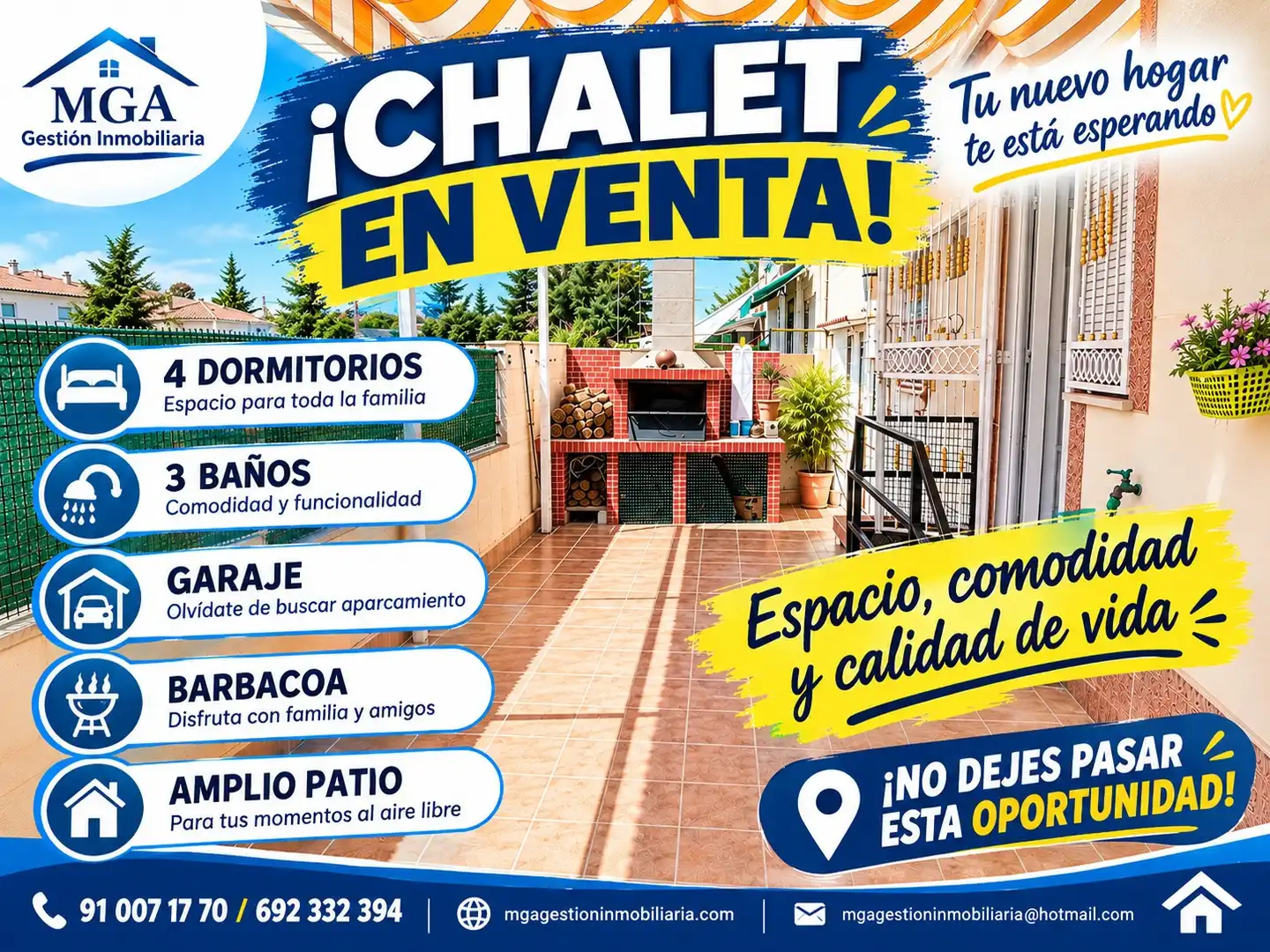 Chalet con jardín en venta en El Viso de San Juan