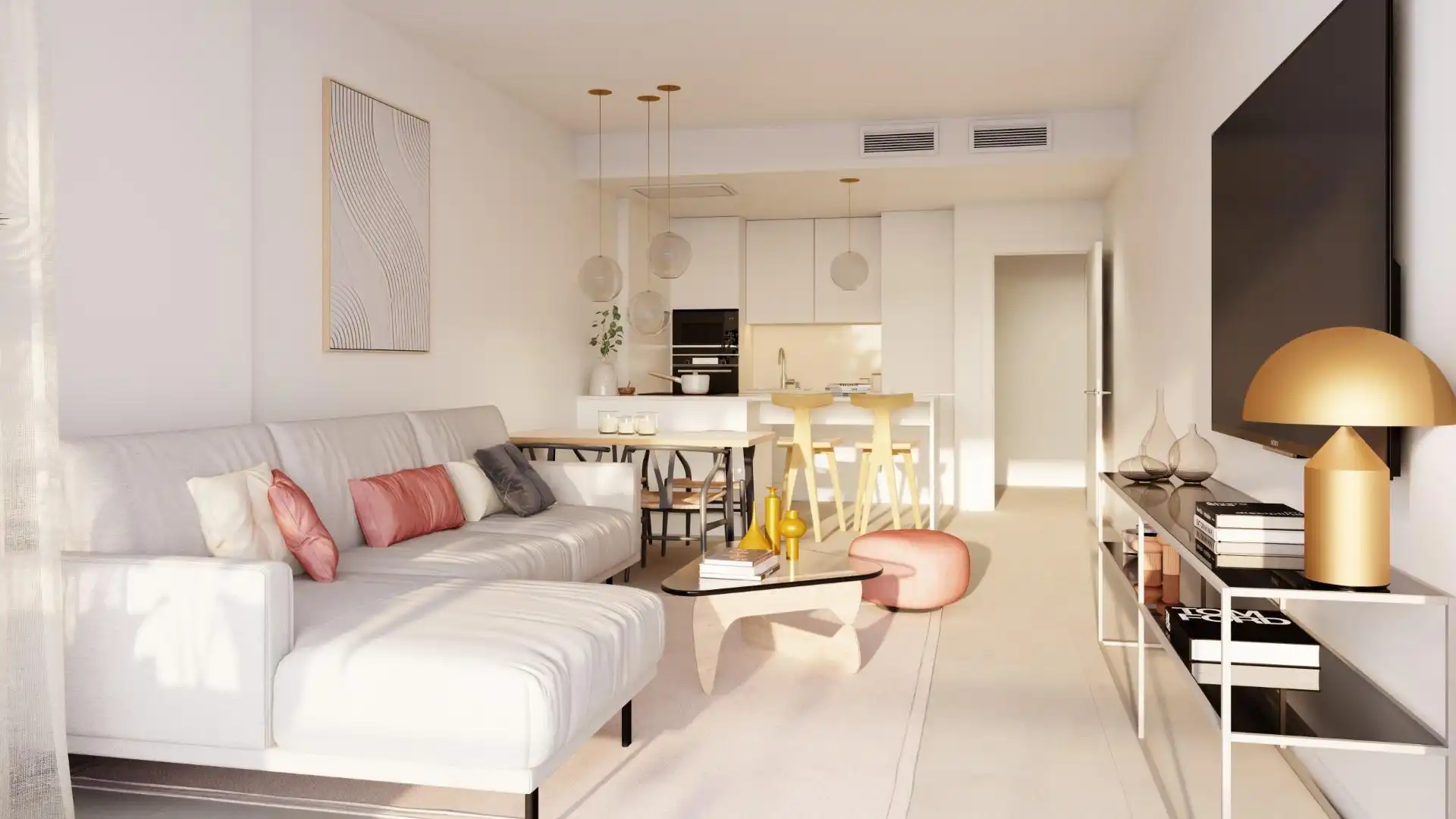 Sala de estar de Apartamento en venta en La Alcaidesa con Terraza