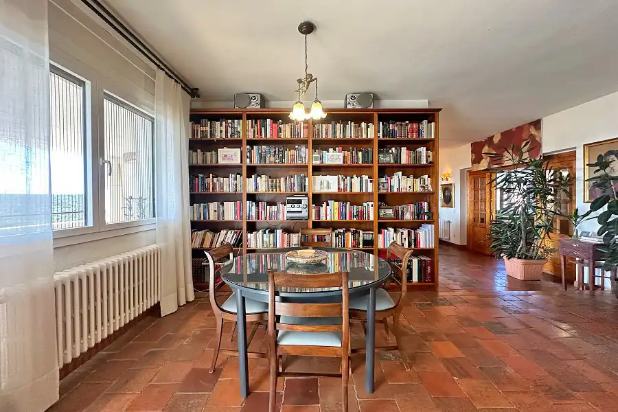 Dining room of Houses for sale in Hoyo de Manzanares  with Air Conditioner, Heating and Private garden