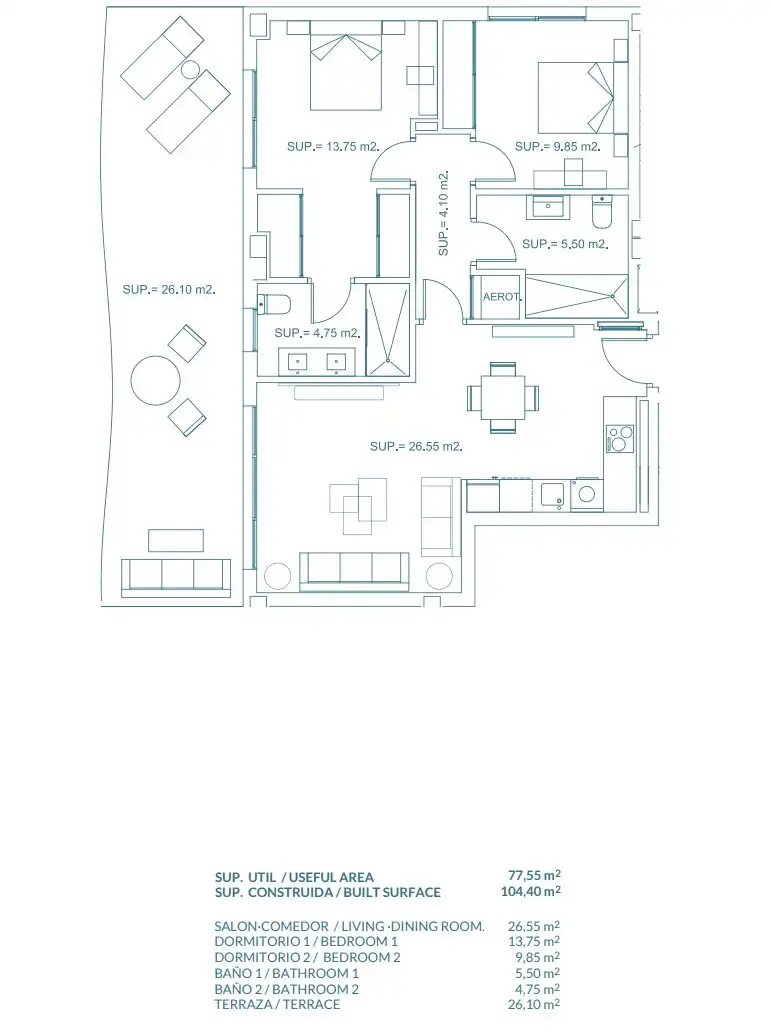 Apartament amb ascensor en venda a El Faro de Calaburra - Chaparral, imagen 8