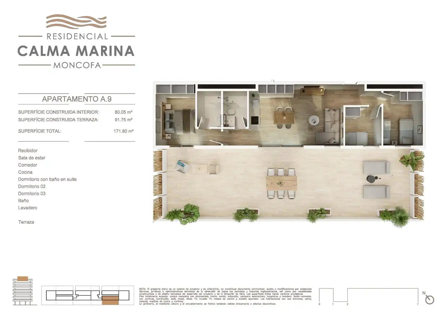 Apartamento en venta en Moncofa con Aire acondicionado, Calefacción y Jardín privado