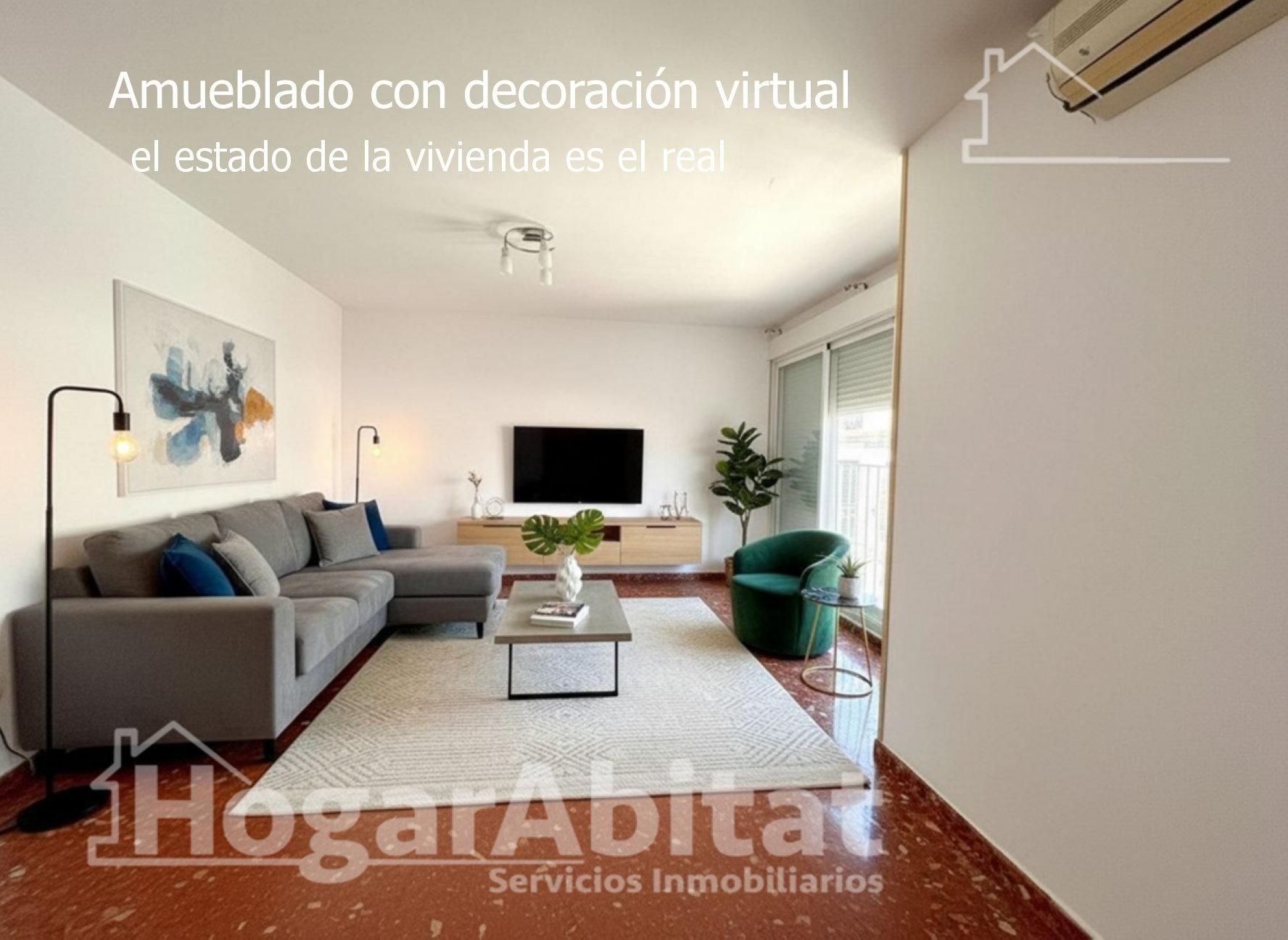 Living room of Flat for sale in Vilamarxant  with Air Conditioner, Storage room and Balcony