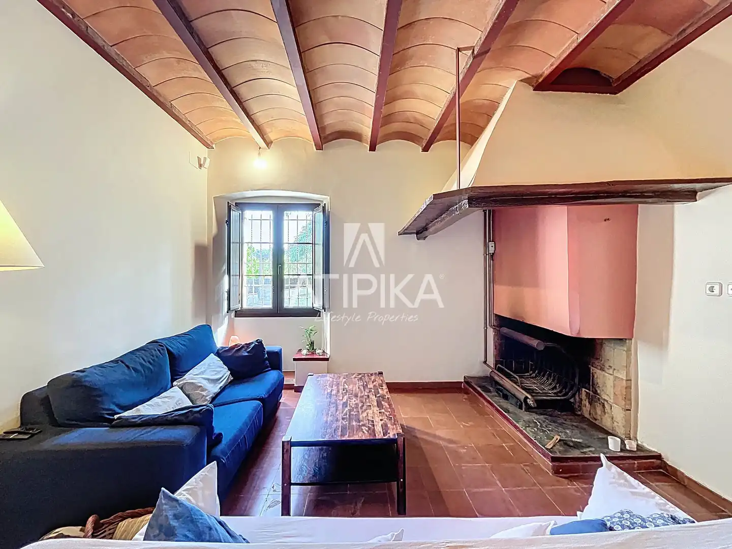 Sala de estar de Finca rústica en venta en Vallgorguina con Calefacción, Parquet y Trastero