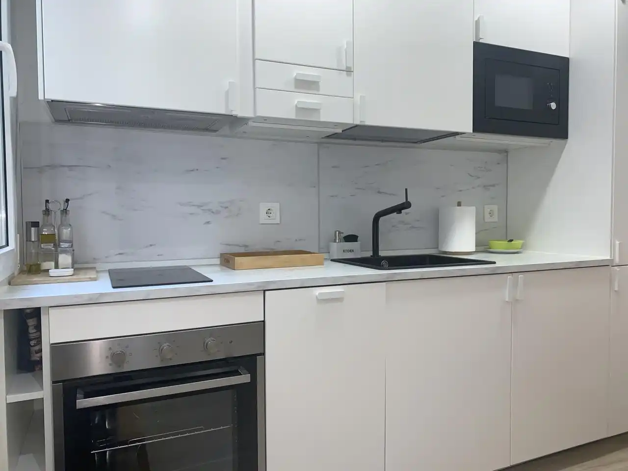 Kitchen of Flat for rent in Madrid  with Air Conditioner and Furnished