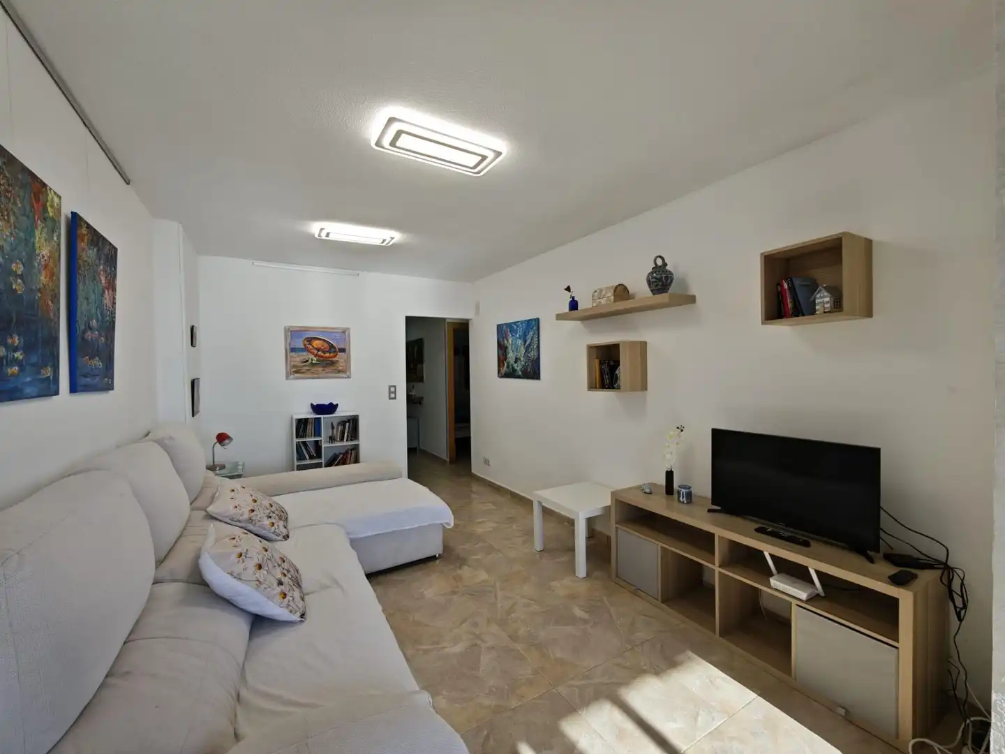 Sala de estar de Piso de alquiler en Elche / Elx con Amueblado y Piscina comunitaria