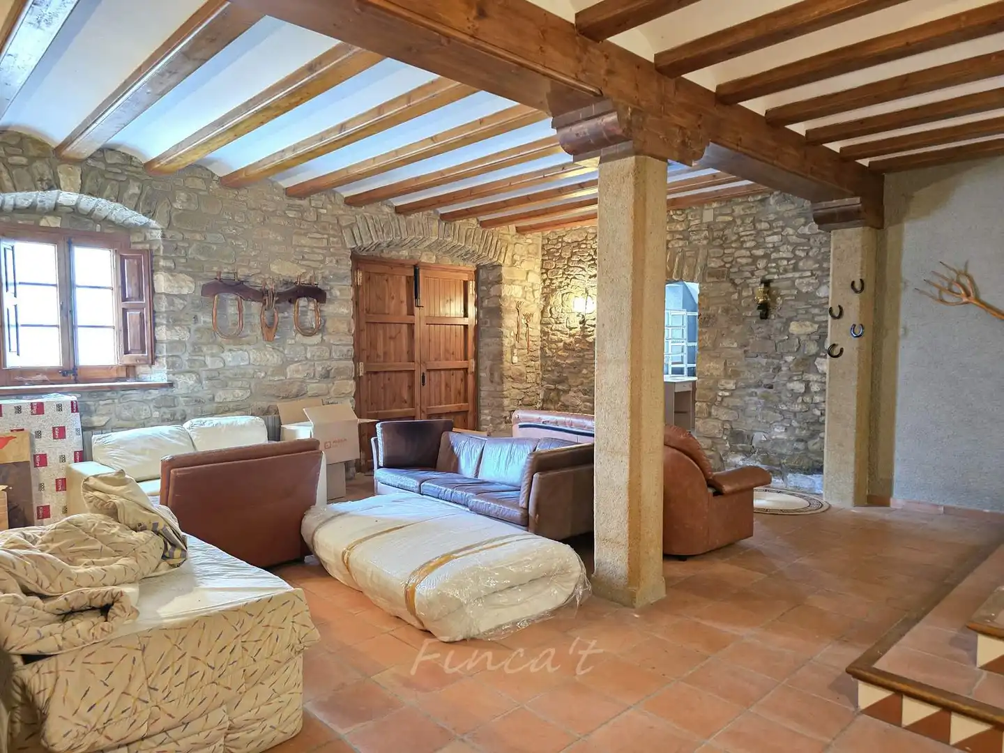 Sala d'estar de Finca rústica en venda en Collsuspina amb Calefacció, Jardí privat i Terrassa