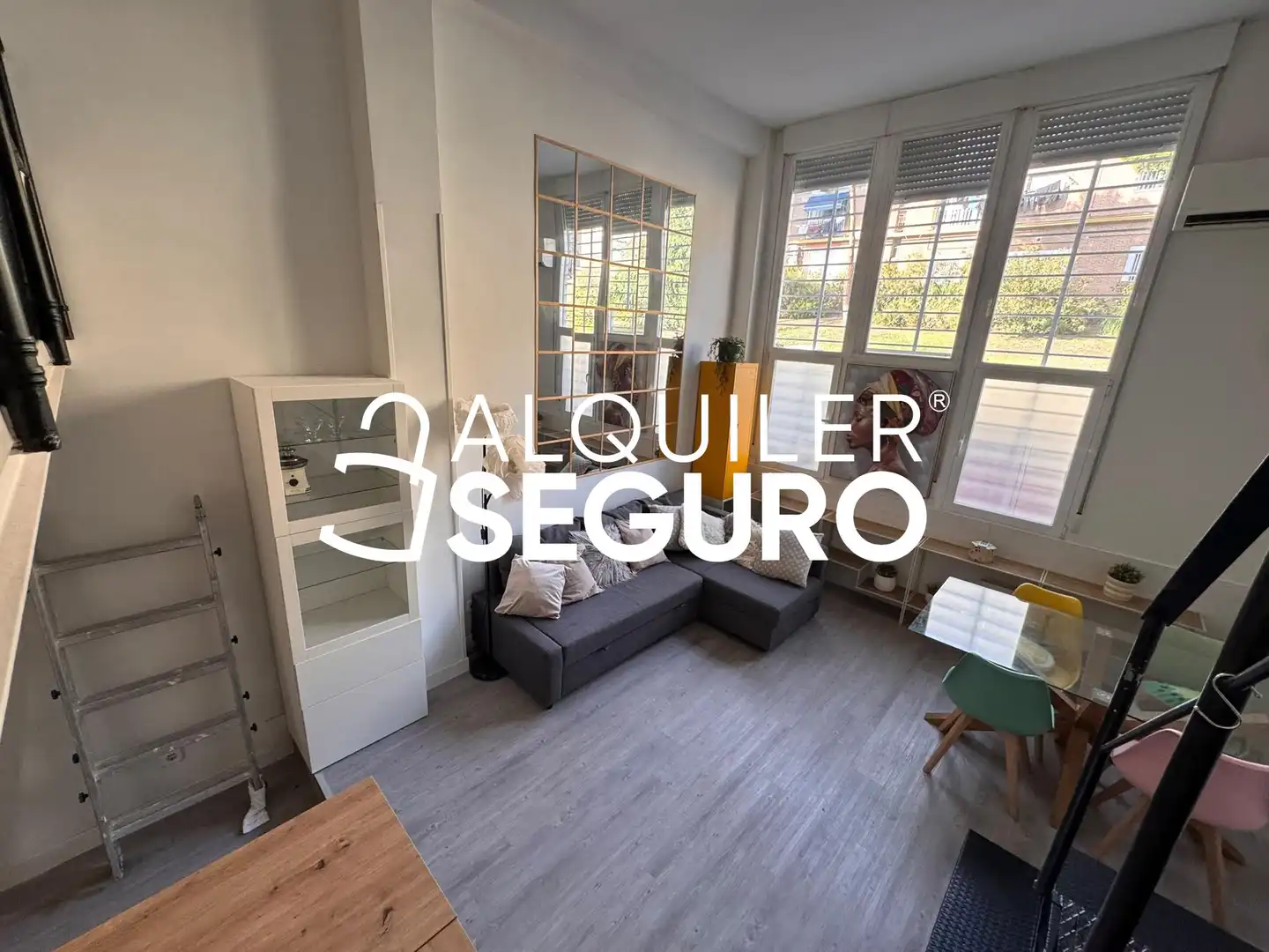 Wohnzimmer von Loft zur Miete in Madrid mit Klimaanlage, Heizung und Möbliert