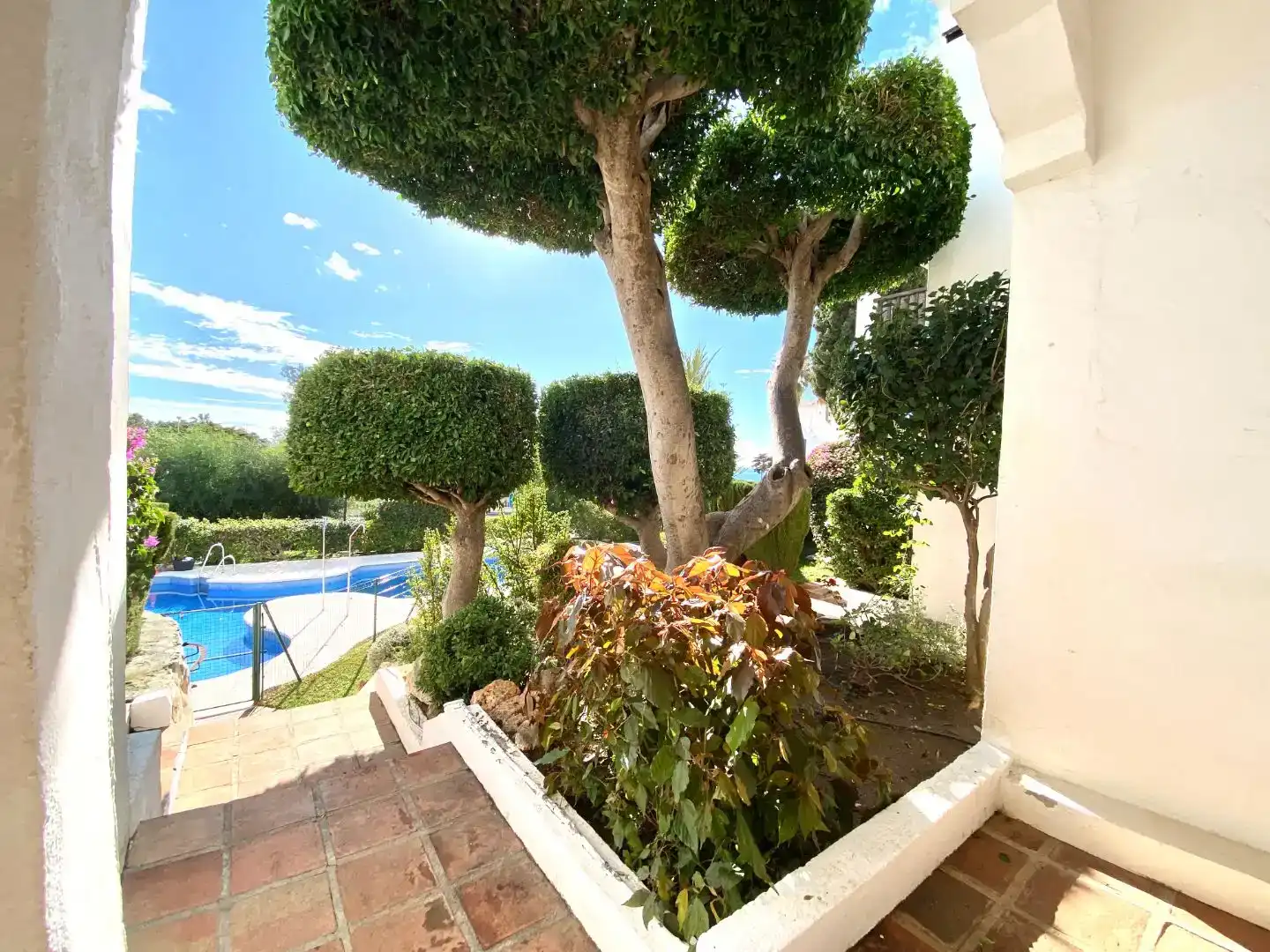 Garten von Wohnung zur Miete in Mijas mit Schwimmbad