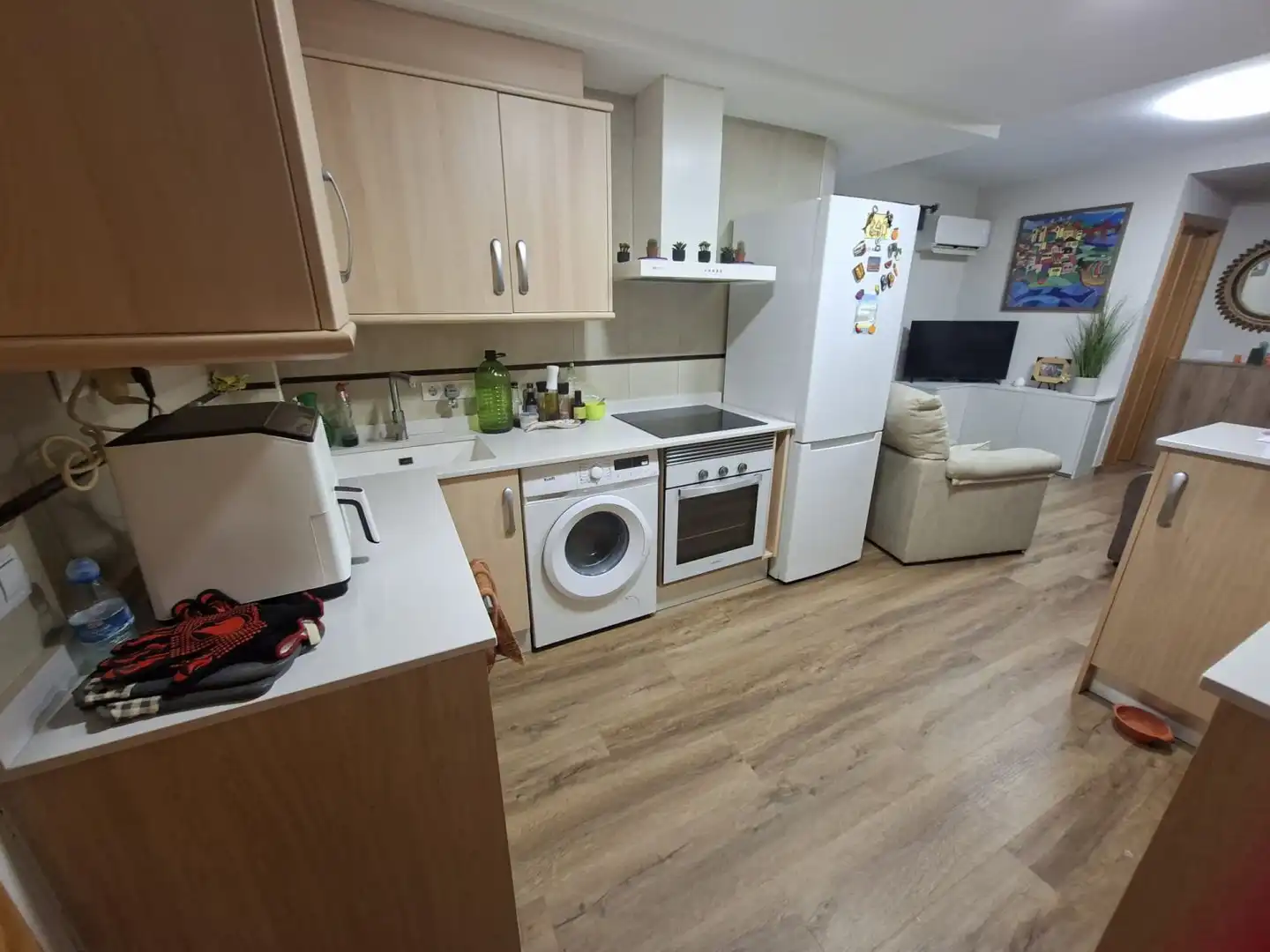 Küche von Wohnung zum Verkauf in Nules mit Klimaanlage, Parkett und Terrasse