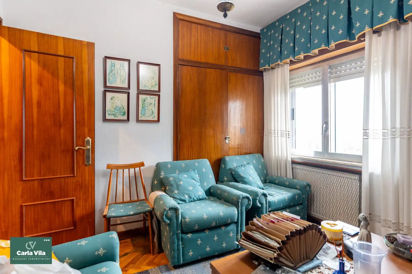 Sala de estar de Piso en venta en Lugo con Calefacción, Jardín privado y Parquet